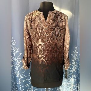 Zac & Rachel Brown Snake Print Top